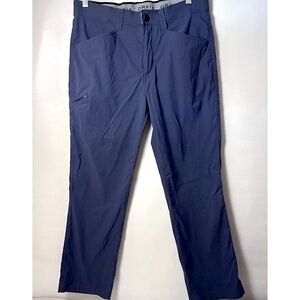 Orvis Pants Mens Trek Blue Hiking Water Repellant Nylon Performance Stretch 34